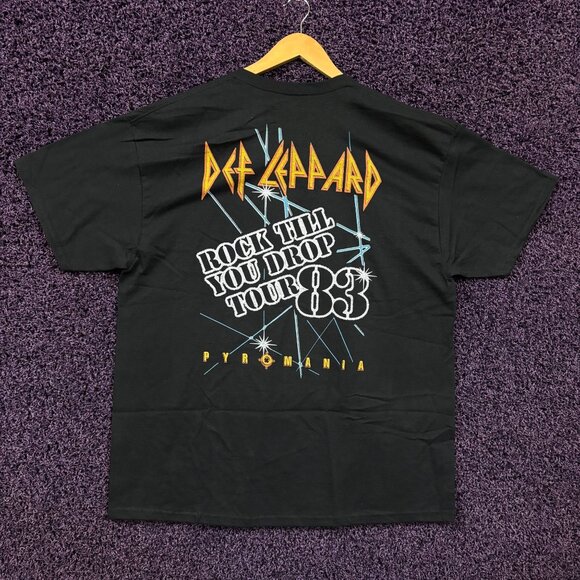 Def Leppard Pyromania Album Art Heavy Metal Band T-Shirt XL - Picture 3 of 4